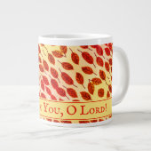 カスタム感謝祭秋紅葉 ジャンボコーヒーマグカップ (正面右)