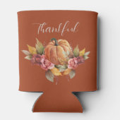 カスタム感謝秋オレンジカボチャ 缶クーラー (裏面)