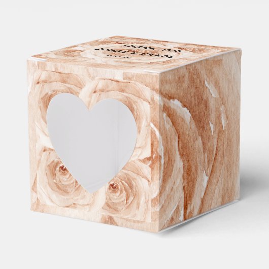 カスタム感謝結婚水の色バラフローラ フェイバーボックス (正面サイド)