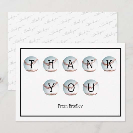 カスタム感謝野球 サンキューカード (正面/裏面)