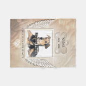 カスタム慰め写真記念ペットドッグ毛布 フリースブランケット (正面(横))