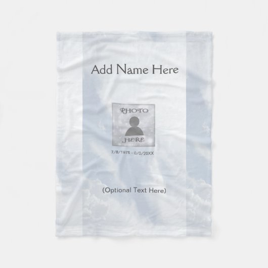 カスタム慰霊記念毛布 フリースブランケット (正面)