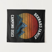 カスタム懇親会キャンピングサンセットマウンテントリップ タペストリー (正面(横))