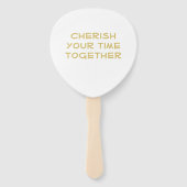 カスタム懇親会ファミリ金ゴールドハートツリー両面 ハンドファン (裏面)