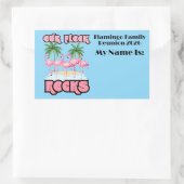 カスタム懇親会フラミンゴスフロック 長方形シール (バッグ)