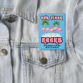 カスタム懇親会フラミンゴパーティーテーマ 缶バッジ (インサイチュ)