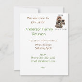 カスタム懇親会ラコオンズ吹キスおもしろい 招待状 (裏面)