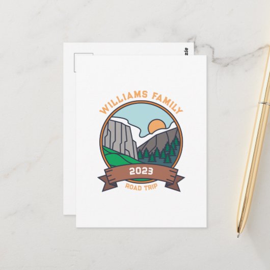 カスタム懇親会ロードトリップマウンテン ポストカード (正面/裏面インサイチュ)