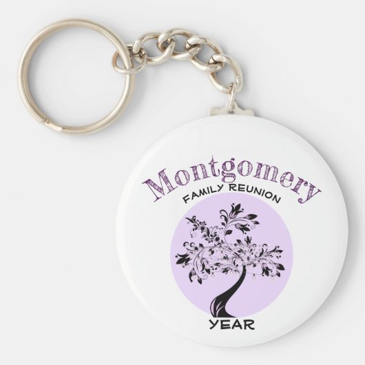 カスタム懇親会名パープルツリーキープサケ キーホルダー (正面)