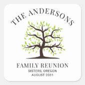 カスタム懇親会系図学ツリー スクエアシール (正面)