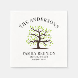 カスタム懇親会系図学ツリー スタンダードカクテルナプキン