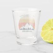 カスタム懇親会美しい自然サンセット ショットグラス (裏面)