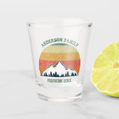 カスタム懇親会美しい自然サンセット ショットグラス (正面)
