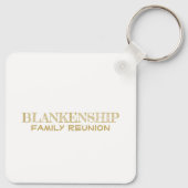 カスタム懇親会金ゴールドハートツリー両面 キーホルダー (裏面)