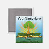 カスタム懇親会、グリーンツリー（太陽光線あり） マグネット (正面/裏面)