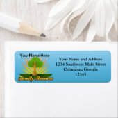 カスタム懇親会、グリーンツリー（太陽光線あり） ラベル (インサイチュ)