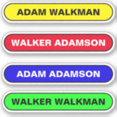 カスタム懸命ハット名タグ – 作業者 シール (正面)