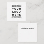 カスタム手作りのビジネスロゴ スクエア名刺 (正面/裏面)