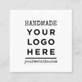 カスタム手作りのビジネスロゴ スクエア名刺 (正面)