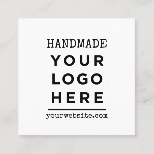 カスタム手作りのビジネスロゴ スクエア名刺 (正面)