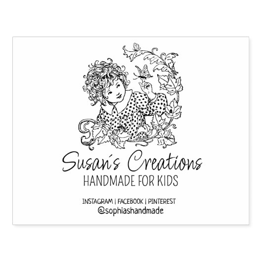 カスタム手作り創造かわいい子 ラバースタンプ (インプリント)