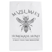 カスタム手作り蜂蜜 ミディアムペーパーバッグ (正面)