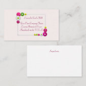 カスタム手作り高級フローラフレーム石鹸インサート 名刺 (正面/裏面)