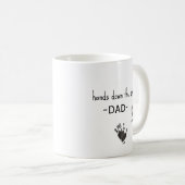 カスタム手刷り写真最高のパパ コーヒーマグカップ (正面右)