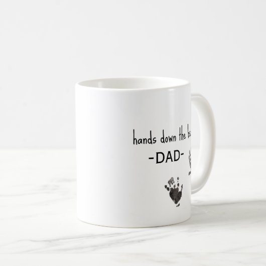カスタム手刷り写真最高のパパ コーヒーマグカップ (正面右)