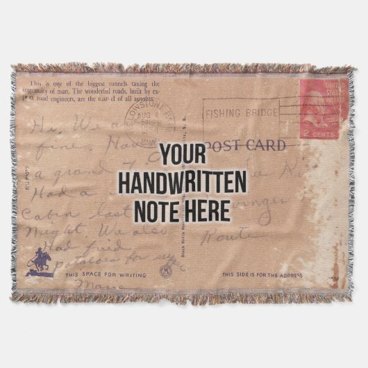 カスタム手書きの感傷的記憶 スローブランケット (正面)