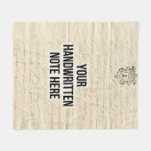 カスタム手書きの感傷的記憶 フリースブランケット (正面(横))