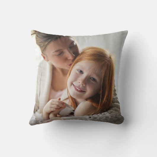 カスタム手書きグレー、バックマザーの日の写真 クッション (裏面)