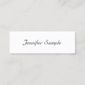カスタム手書きスエレガントクリプトプロフェッショナル スキニー名刺 (正面)
