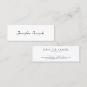 カスタム手書きスエレガントクリプトプロフェッショナル スキニー名刺 (正面/裏面)