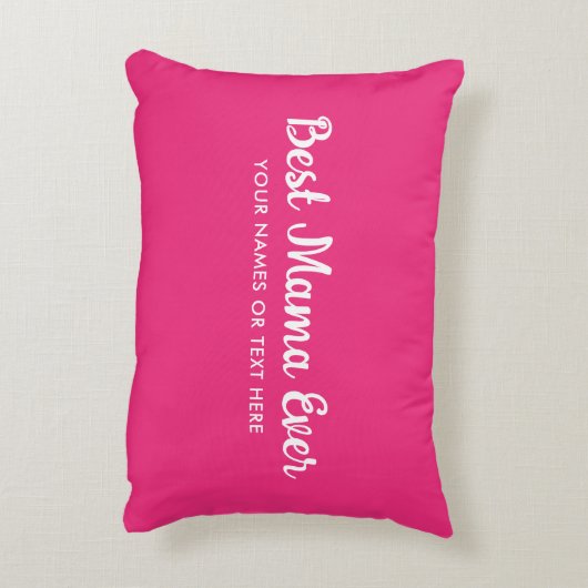 カスタム手書きスクリプトテンプレート最高のMom Ever アクセントクッション (裏面(縦))