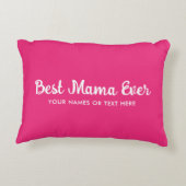 カスタム手書きスクリプトテンプレート最高のMom Ever アクセントクッション (裏面)