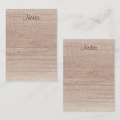 カスタム手書きスクリプトナチュラルウッドルック ノートカード (正面/裏面)