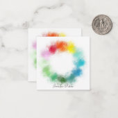 カスタム手書きスクリプト名の文字カラフル ノートカード (正面/裏面インサイチュ)