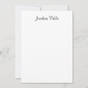 カスタム手書きスクリプト名エレガントテンプレート ノートカード