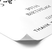 カスタム手書きスクリプト最初の誕生日へようこそ ポスター (角)