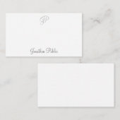 カスタム手書きスクリプモノグラムのトシンプル ノートカード (正面/裏面)