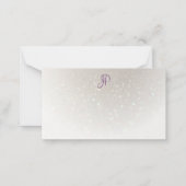 カスタム手書きスクリプモノグラムのトテンプレート ノートカード (裏面)