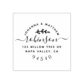 カスタム手書きスクリプ結婚トの差出人住所 ラバースタンプ (インプリント)