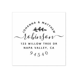 カスタム手書きスクリプ結婚トの差出人住所 ラバースタンプ