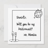 カスタム手書きディスコのブリデスメイド提案カード シーズンカード (正面)