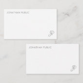 カスタム手書きモノグラシンプルムテンプレート ノートカード (正面/裏面)