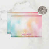 カスタム手書きモノグラム抽象芸術テンプレート ノートカード (正面/裏面インサイチュ)