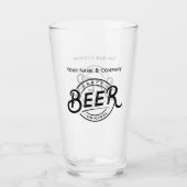 カスタム手書きロゴビールグラス タンブラーグラス (正面)