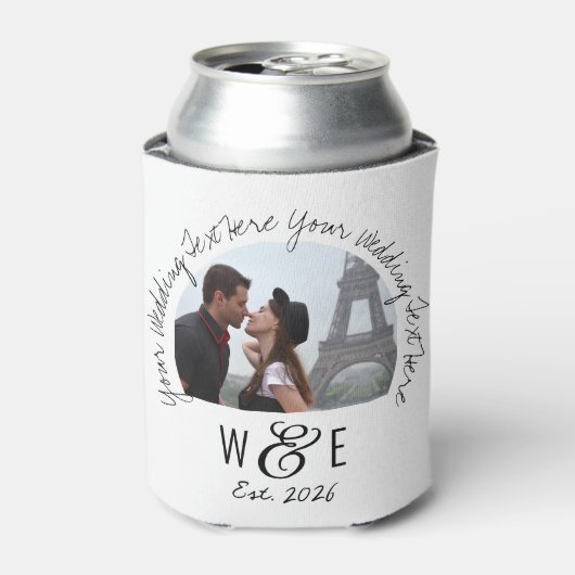 カスタム手書き文字クーラーボックス結婚式の引き出物 缶クーラー (缶正面)