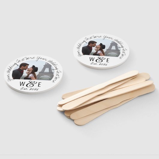 カスタム手書き文字プログラムファン結婚式の引き出物 ハンドファン (組立なし)